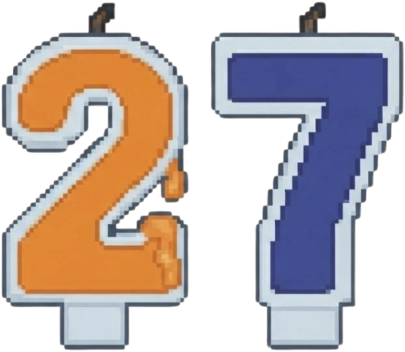 Пиксельные свечки «27»